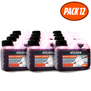 Aceite 2 tiempos WULKAN 250cc Pack de 12
